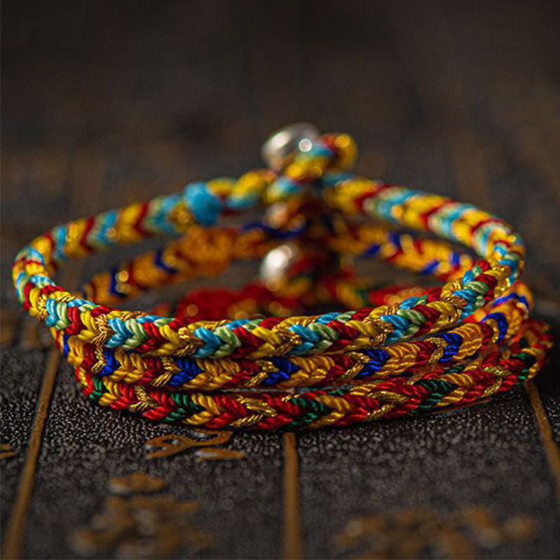 Buddha Stones "May you be good fortune and success" Lucky Multicolored Bracelet - image 2