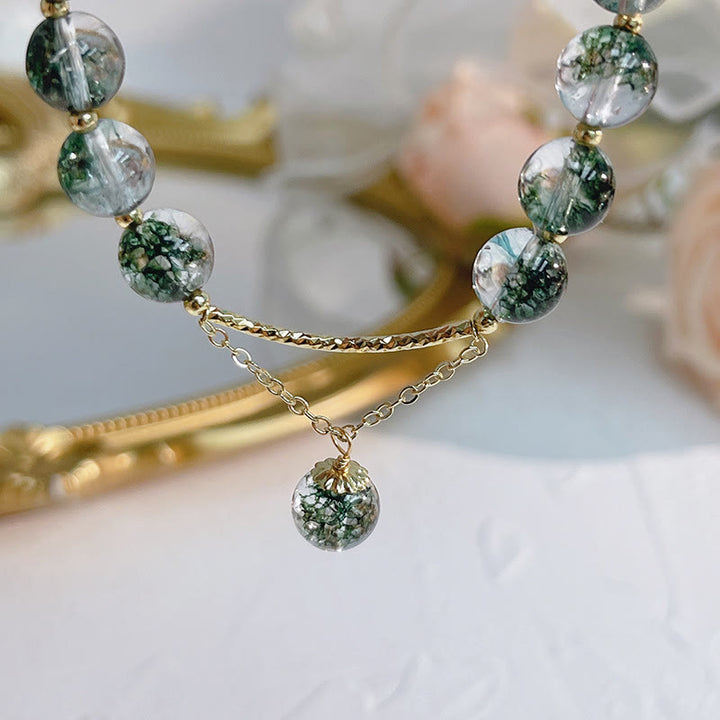 Buddha Stones Green Phantom Crystal Confidence Charm Bracelet - image 3