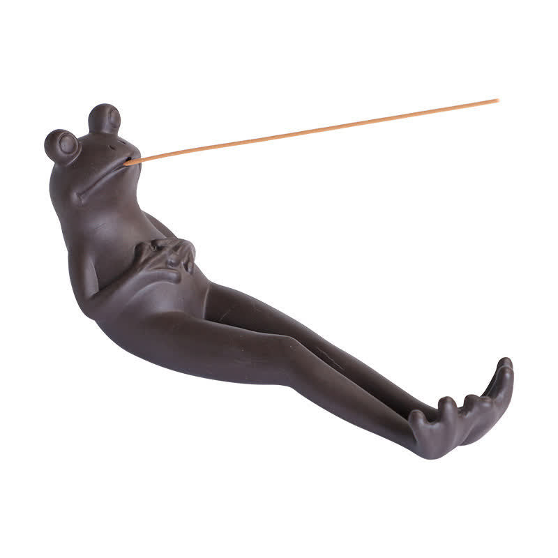 Meditation Frog Ceramic Spiritual Healing Incense Burner - image 10