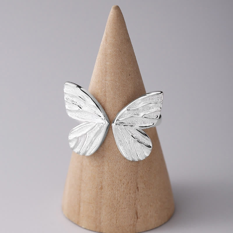 Buddha Stones 925 Sterling Silver Butterfly Love Freedom Ring - image 6