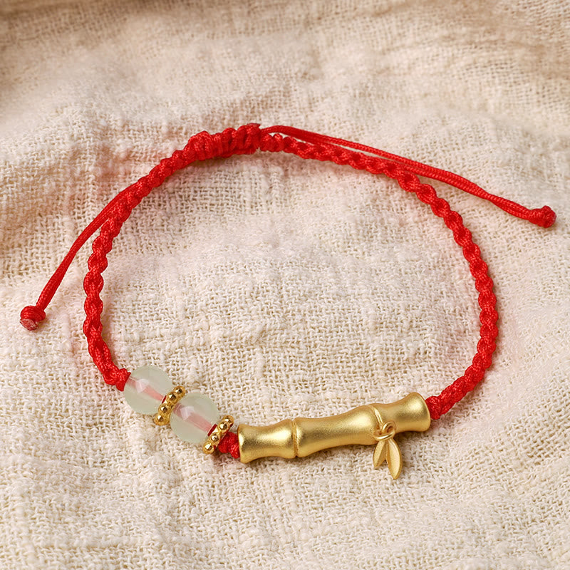 Buddha Stones Bamboo Design Luck Strength Braided Bracelet - image 3
