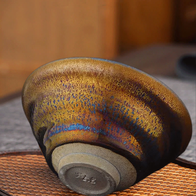 Buddha Stones Chinese Jianzhan Colorful Milky Way Glaze Ceramic Teacup Tenmoku Kung Fu Tea Cup - image 4
