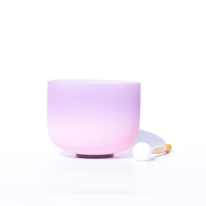 Tibetan Crystal Sound Bowl Candy Color Handcrafted for Yoga and Mindfulness Meditation Singing Bowl - 8 IN (20.3CM) Orchid - image 4