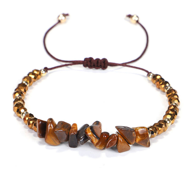 Buddha Stones Amethyst Purify Knit Bracelet - Tiger Eye - image 6