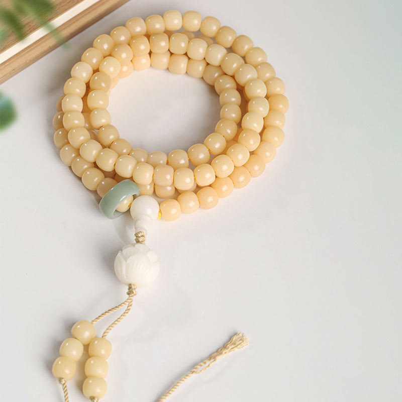 Buddha Stones Natural Bodhi Seed Lotus Dzi Bead Peace Harmony Charm Bracelet - image 12