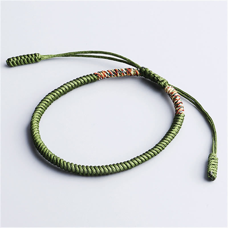 Buddha Stones 3Pcs Tibetan Handmade Multicolored Luck King Kong Knot Auspiciousness Bracelet - image 8