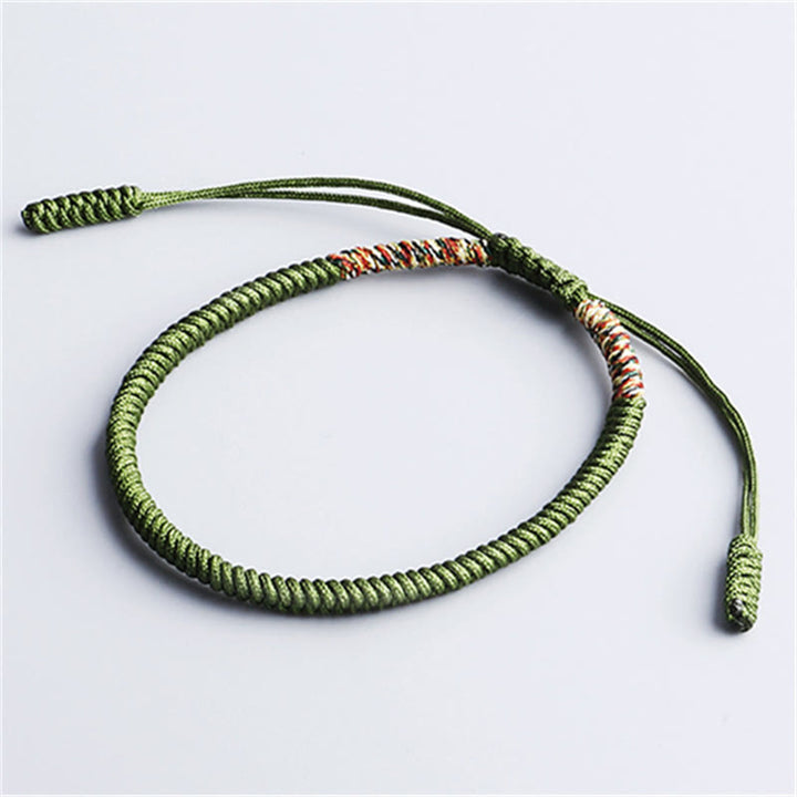 Buddha Stones 3Pcs Tibetan Handmade Multicolored Luck King Kong Knot Auspiciousness Bracelet - image 8