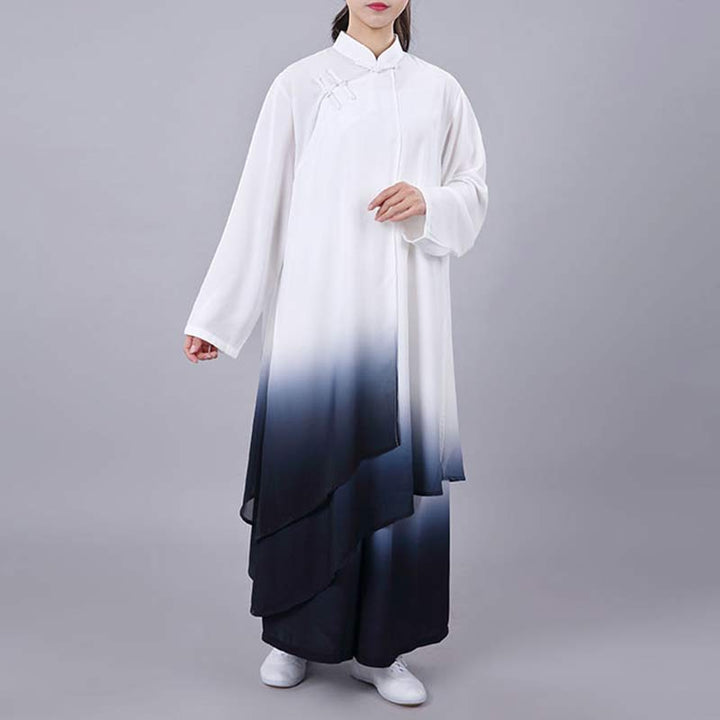 Buddha Stones Gradient Painting Meditation Prayer Spiritual Zen Tai Chi Qigong Practice Unisex Clothing Set - image 4