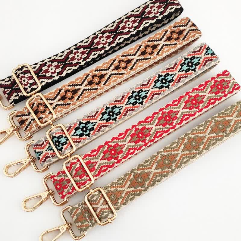 Buddha Stones Multicolor Embroidered Shoulder Bag Straps - image 0