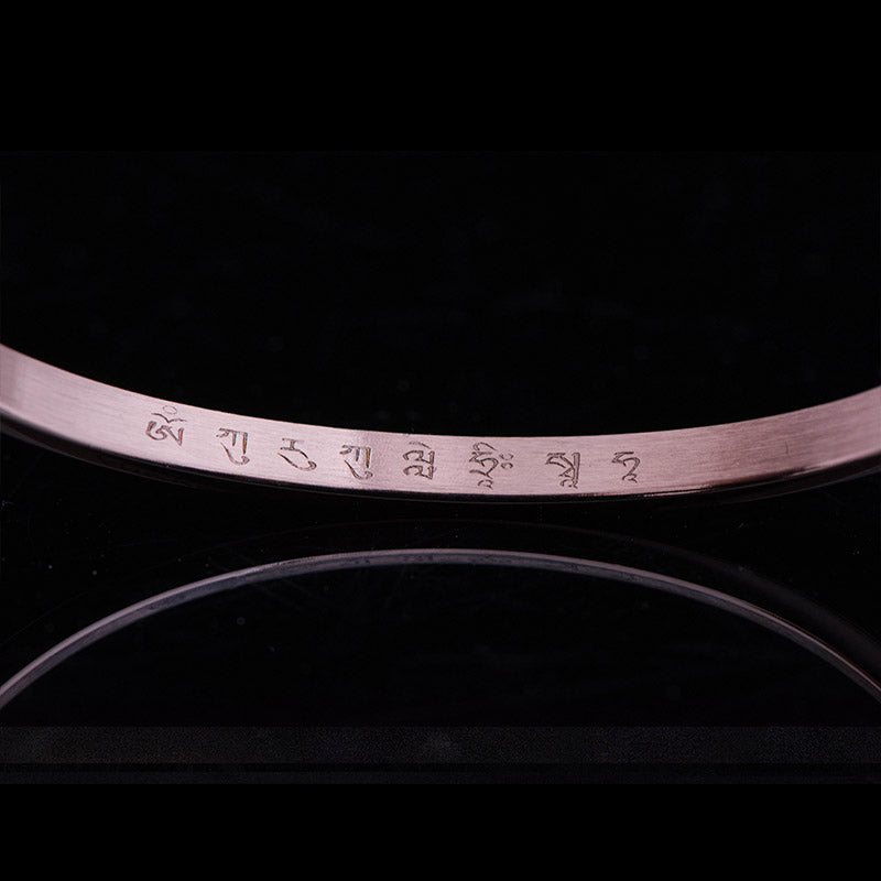 Buddha Stones Six True Words Engraving Titanium Steel Blessing Protection Bracelet - image 14