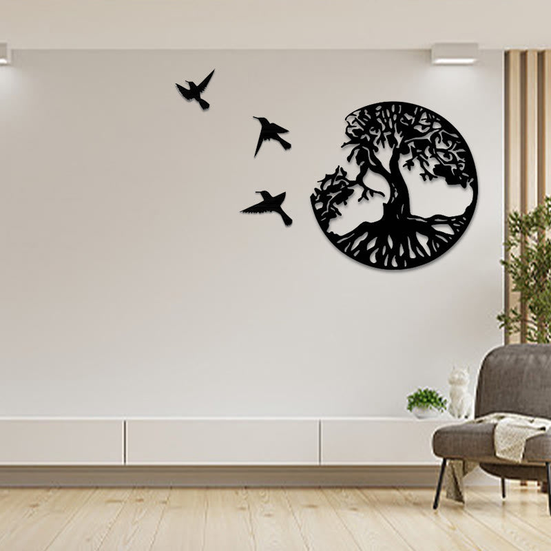 Buddha Stones Tree of Life Birds Creation Wall Art - image 5