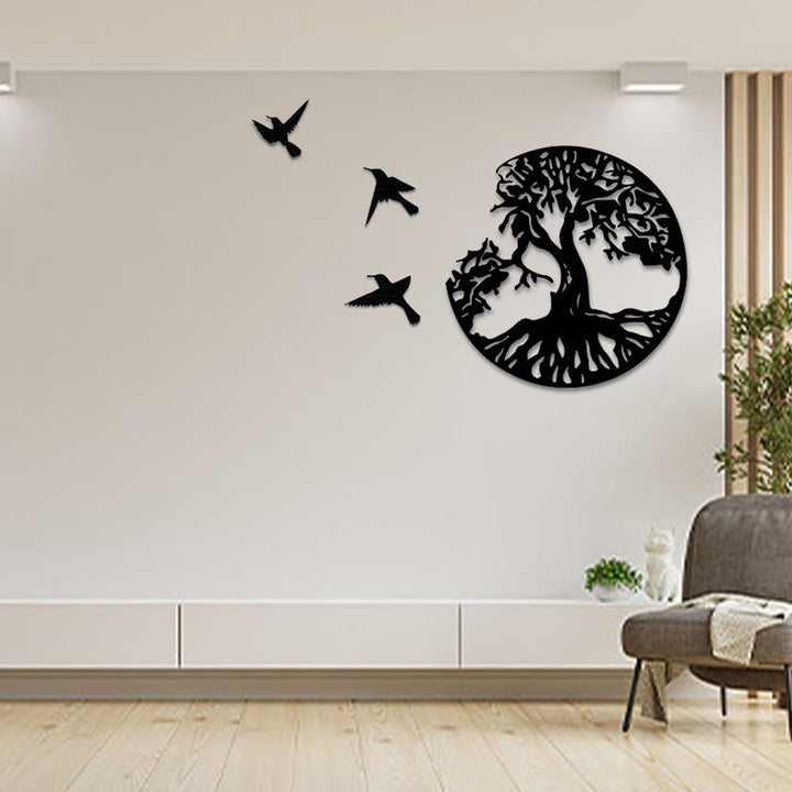 Buddha Stones Tree of Life Birds Creation Wall Art - image 5