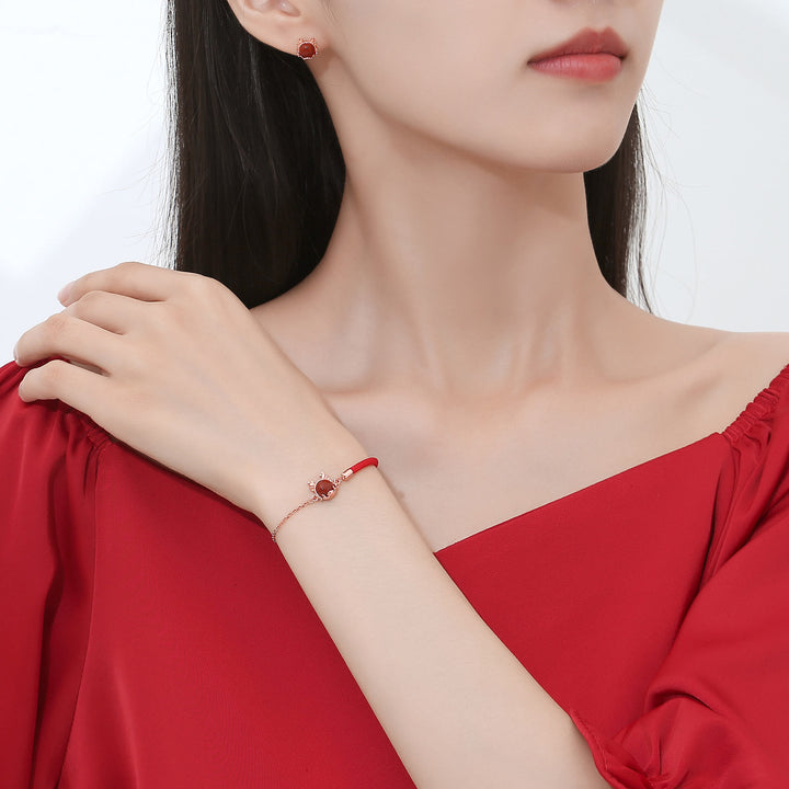 ❗❗❗A Flash Sale- Buddha Stones 925 Sterling Silver Year of the Dragon Cinnabar Red Agate Dragon Protection Bracelet Necklace Pendant Earrings Ring - image 2