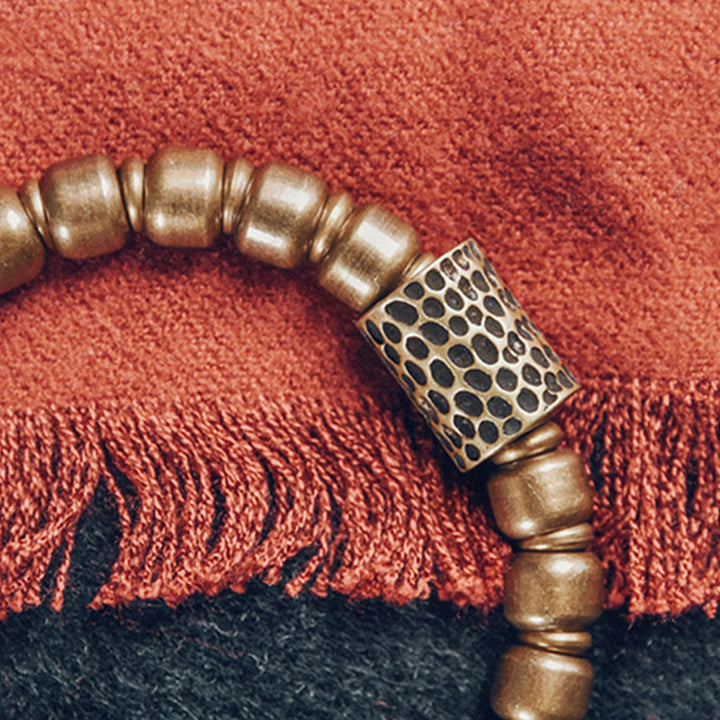 Buddha Stones Tibetan Red Agate Green Agate Copper Confidence Fortune Bracelet - image 12