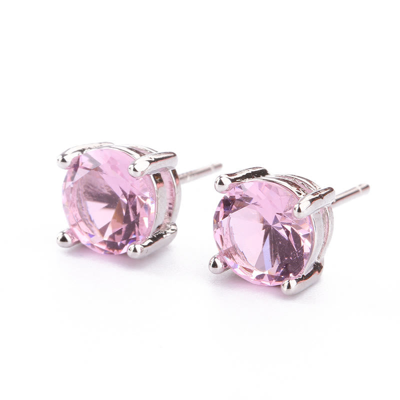 Buddha Stones Natural Various Gemstone Amethyst Love Earrings - Pink Crystal - image 6
