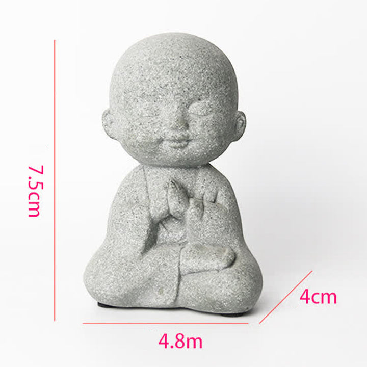 Buddha Stones Meditation Prayer Buddha Statue Compassion Home Decoration - 4.8*4*7.5cm - image 6