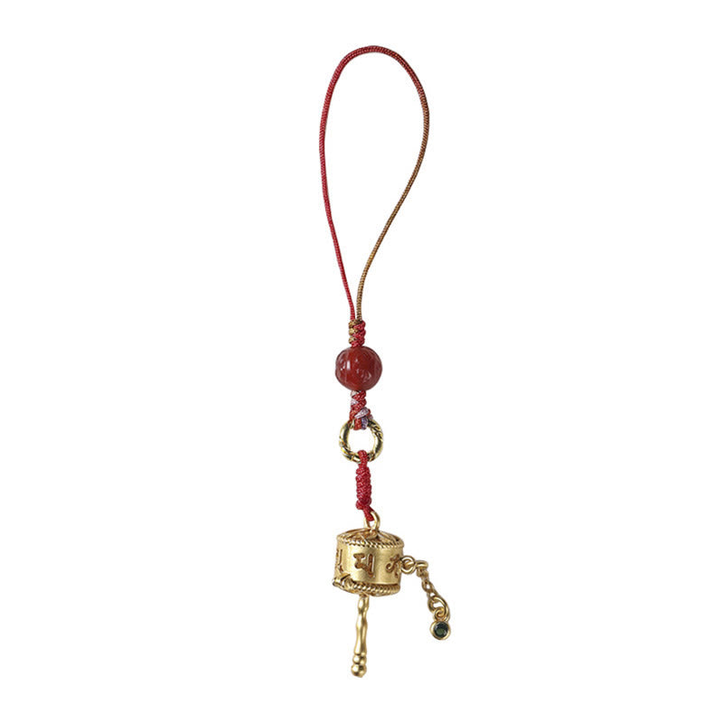 Buddha Stones Tibetan Om Mani Padme Hum Prayer Wheel Amulet Charm Protection Phone Hanging Decoration - image 9