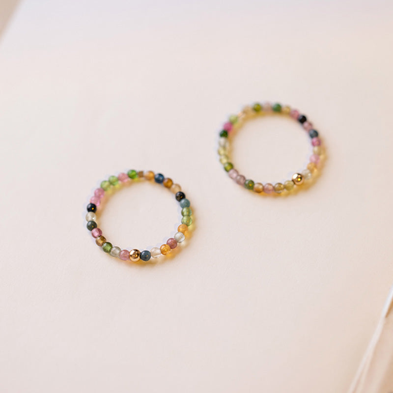 Buddha Stones Natural Tourmaline Positive Love Ring - image 8