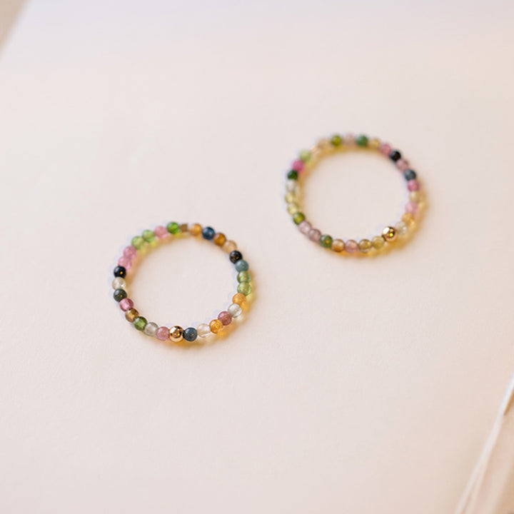 Buddha Stones Natural Tourmaline Positive Love Ring - image 8