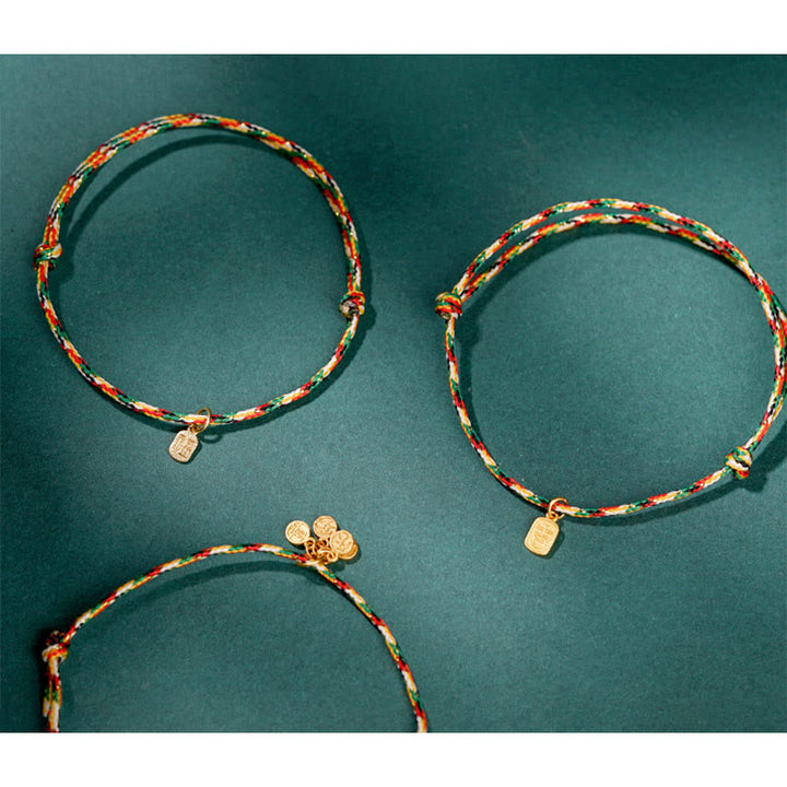 Buddha Stones Auspicious Fu Character Peace And Joy Luck Handmade Multicolored Child Adult Bracelet - image 14