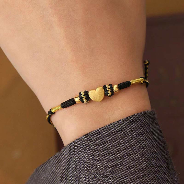 Buddha Stones Tibet Handmade Love Heart King Kong Knot Luck Braided Bracelet - image 3