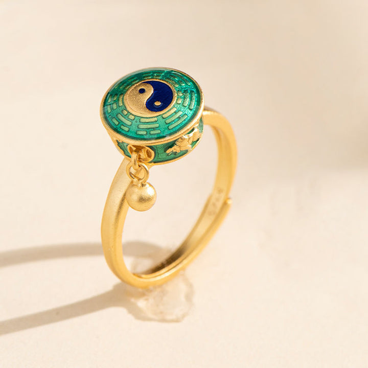Yin Yang Copper Luck Wealth Rotatable Ring - image 2
