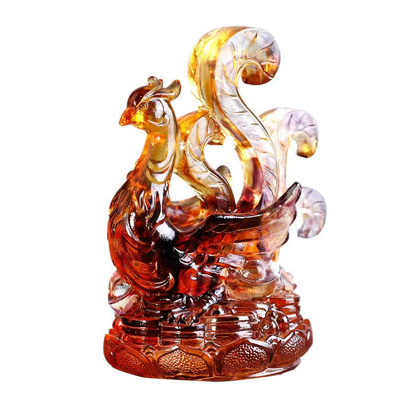 Buddha Stones Feng Shui Four Symbols Azure Dragon Handmade Liuli Crystal Art Piece Home Office Decoration - image 11