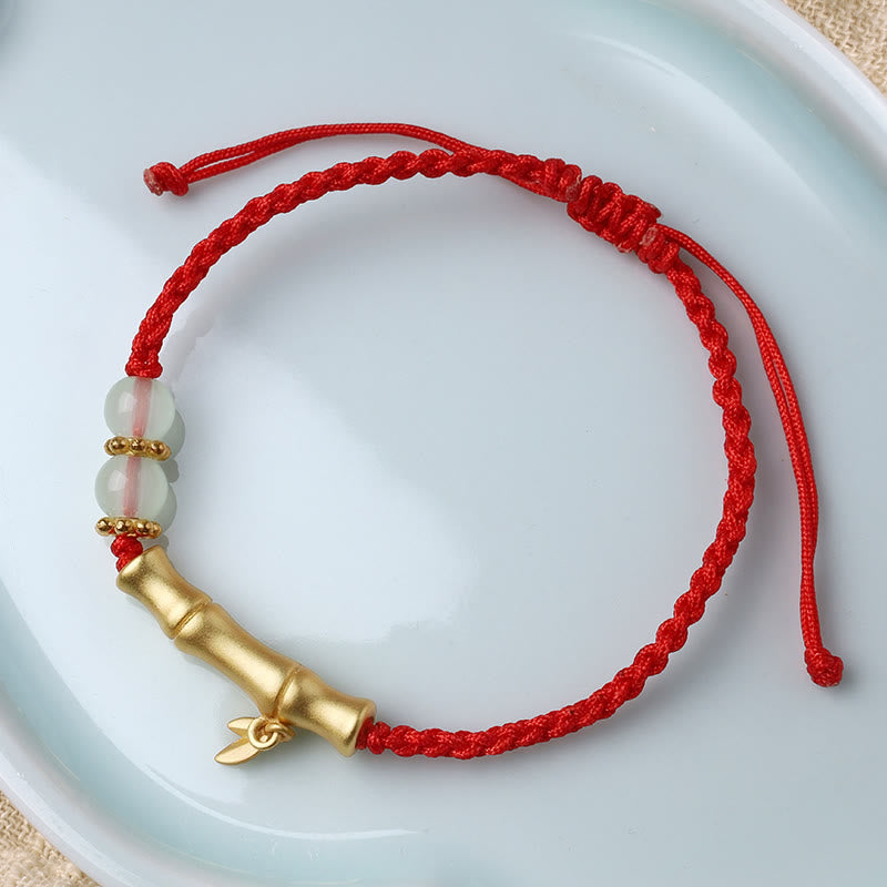Buddha Stones Bamboo Design Luck Strength Braided Bracelet - image 5