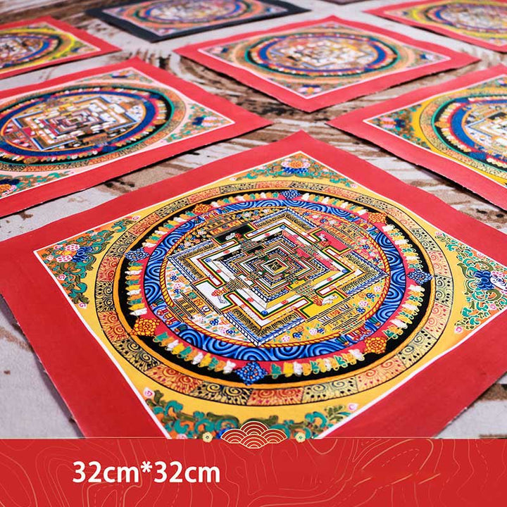 Buddha Stones Tibetan Handmade Thangka Mandala Painting Blind Box Random Color Pattern - image 4