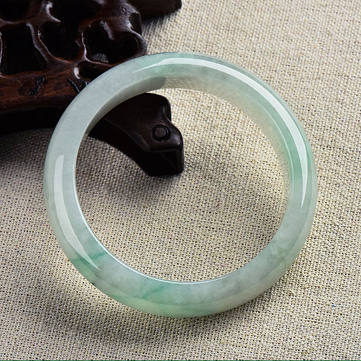 Buddha Stones Natural Jade Luck Healing Prosperity Bangle Bracelet - image 5