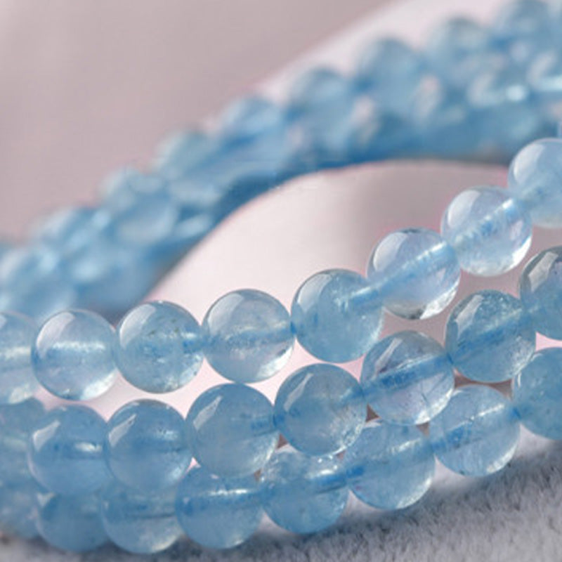 Buddha Stones Natural Aquamarine Peace Healing Bracelet - image 7