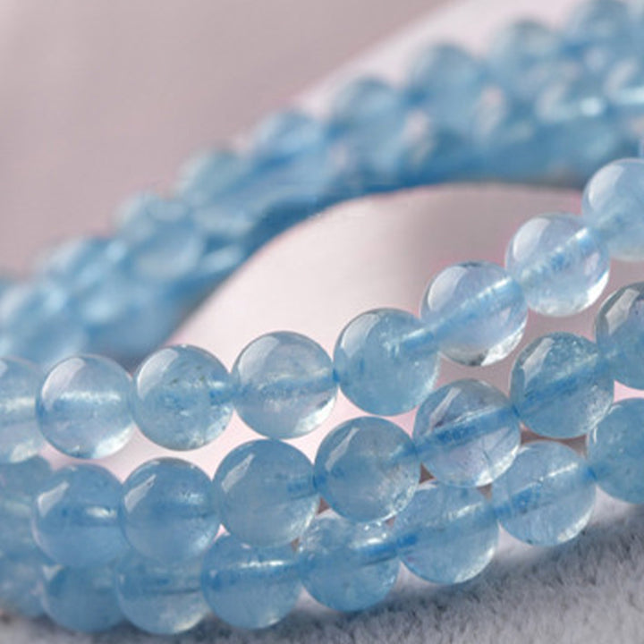 Buddha Stones Natural Aquamarine Peace Healing Bracelet - image 7