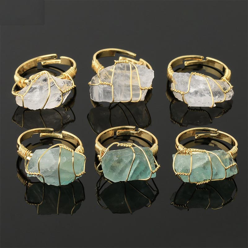 Buddha Stones Natural Crystal Gemstone Amethyst Adjustable Ring - image 14