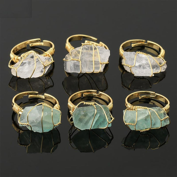 Buddha Stones Natural Crystal Gemstone Amethyst Adjustable Ring - image 14