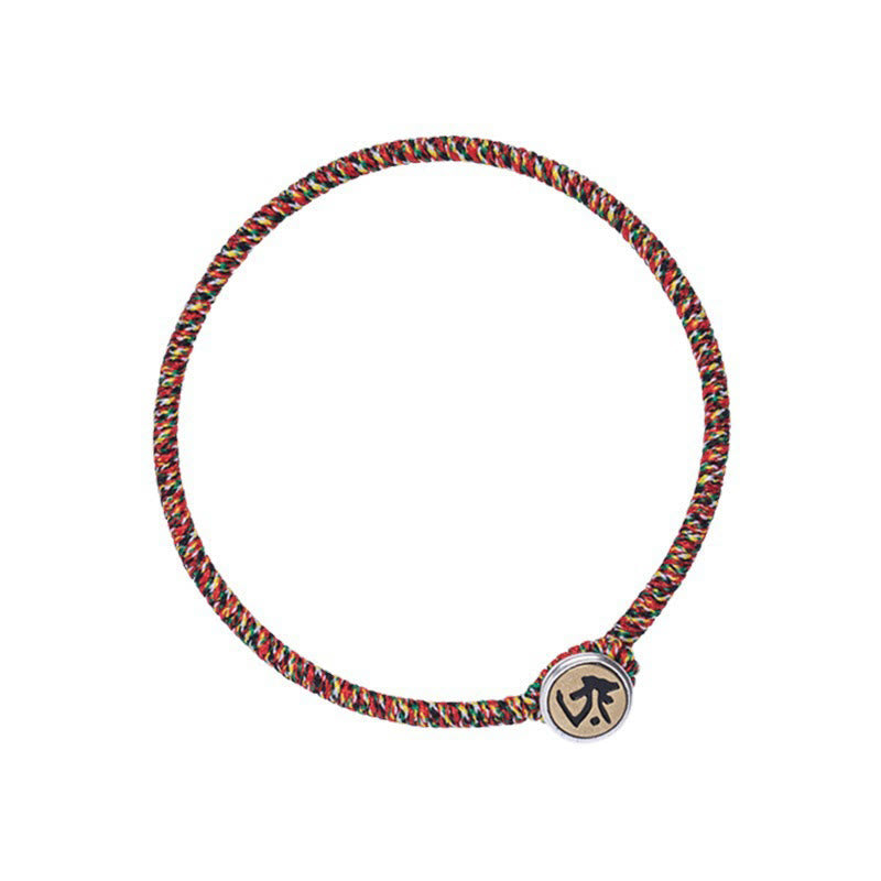 Buddha Stones Handmade 925 Sterling Silver Chinese Zodiac Natal Buddha Protection Colorful Rope Bracelet - image 17