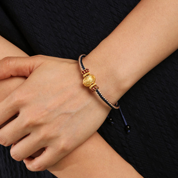 Buddha Stones 925 Sterling Silver Baby Dragon Luck Strength Handmade Braided Bracelet - image 8