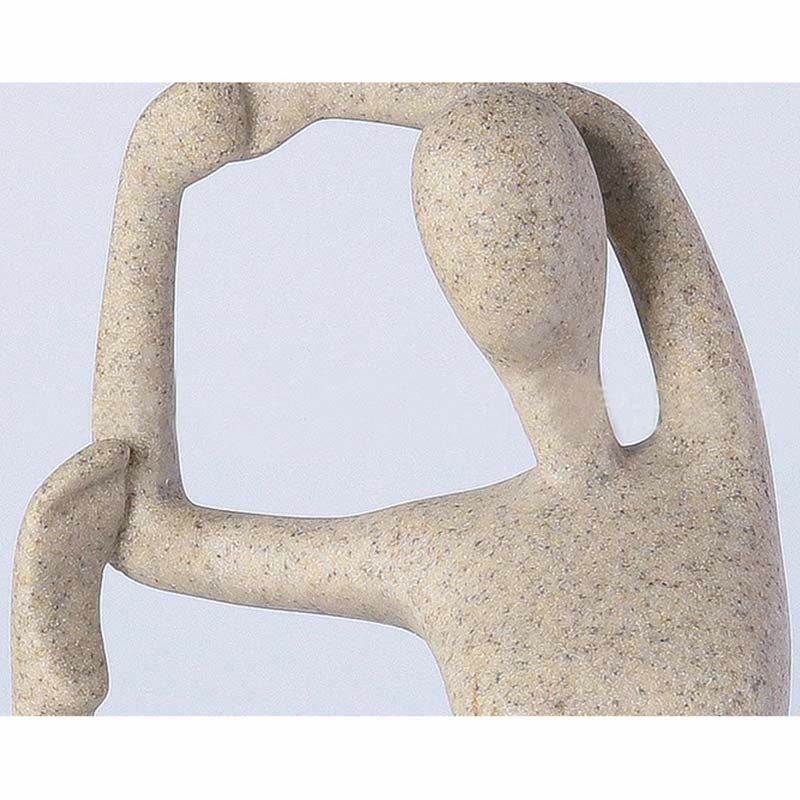 Abstract Yoga Meditating Exercise Resin Spiritual Figurine Sculpture Desk Decoration - image 3