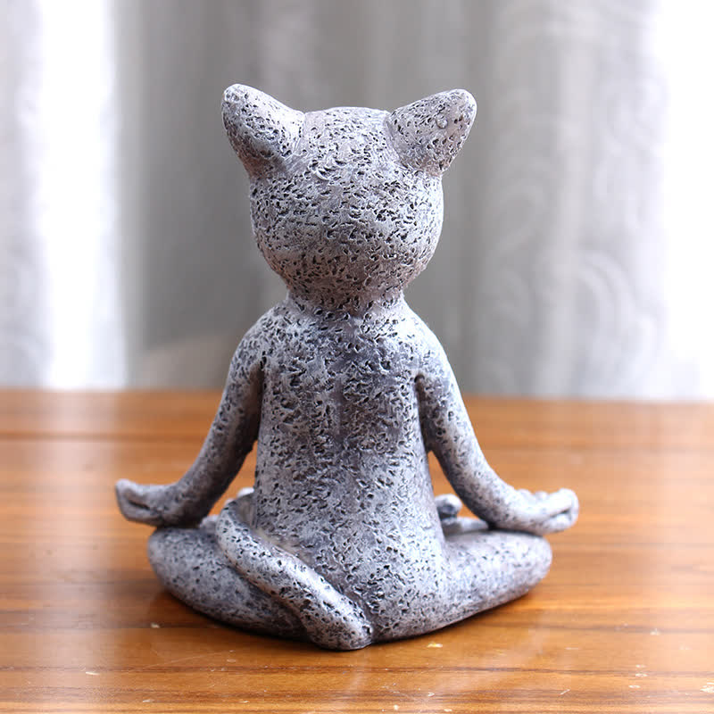 Buddha Stones Meditating Zen Dog Cat Frog Decoration - image 8