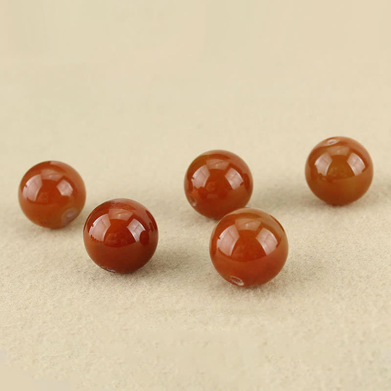 Buddha Stones Red Agate Green Aventurine Green Bodhi Seed Bead Calm Leather Rope Necklace Pendant - image 11