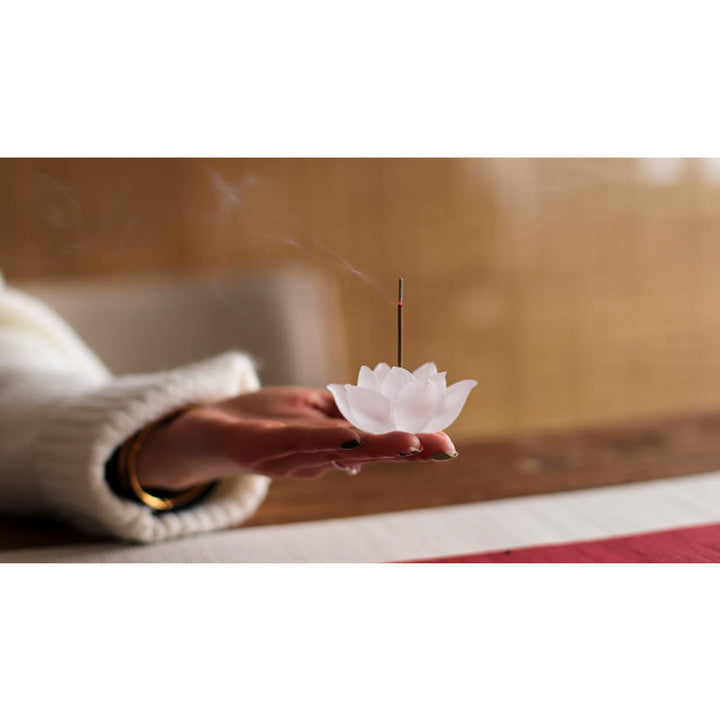 Buddha Stones Mini Lotus Liuli Crystal Healing Meditation Stick Incense Burner - image 25