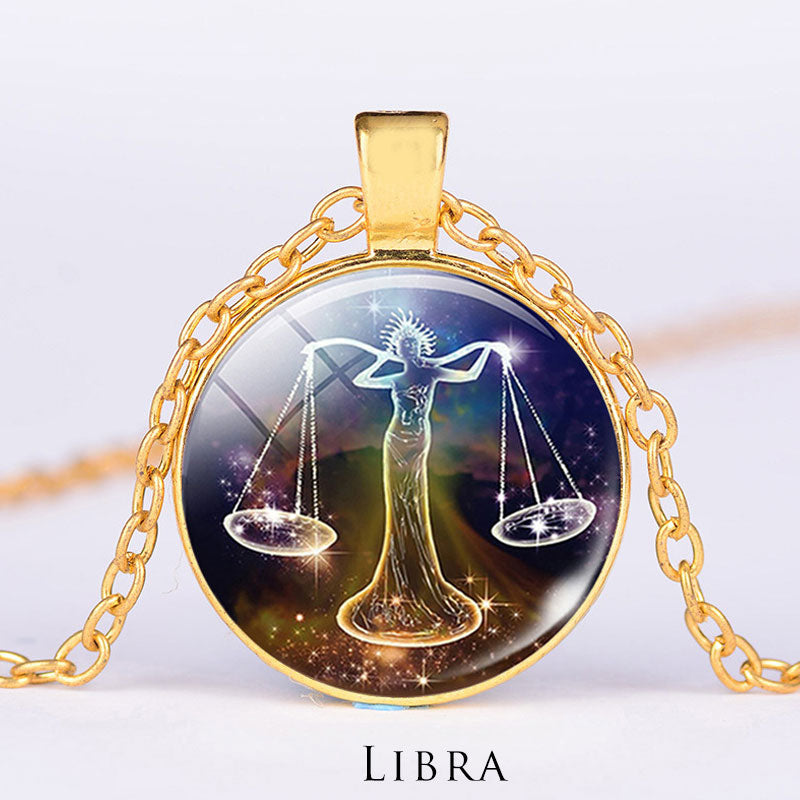 12 Constellations of the Zodiac Moon Starry Sky Protection Blessing Necklace Pendant - image 13
