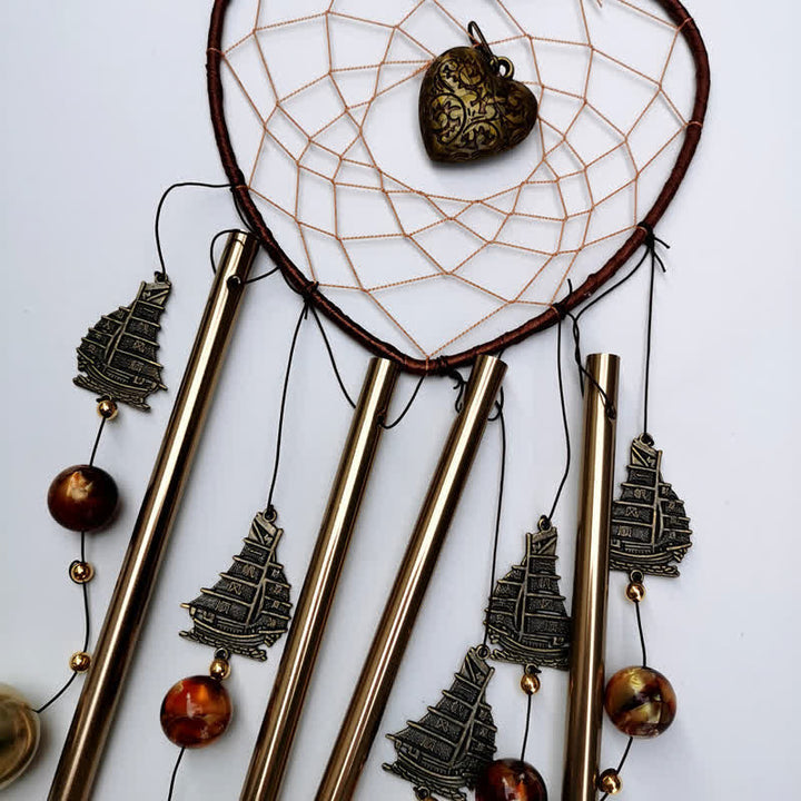 Buddha Stones Dream Catchers Love Elephant Boat Wall Hanging Chime Bell Handmade Home Decoration - image 5