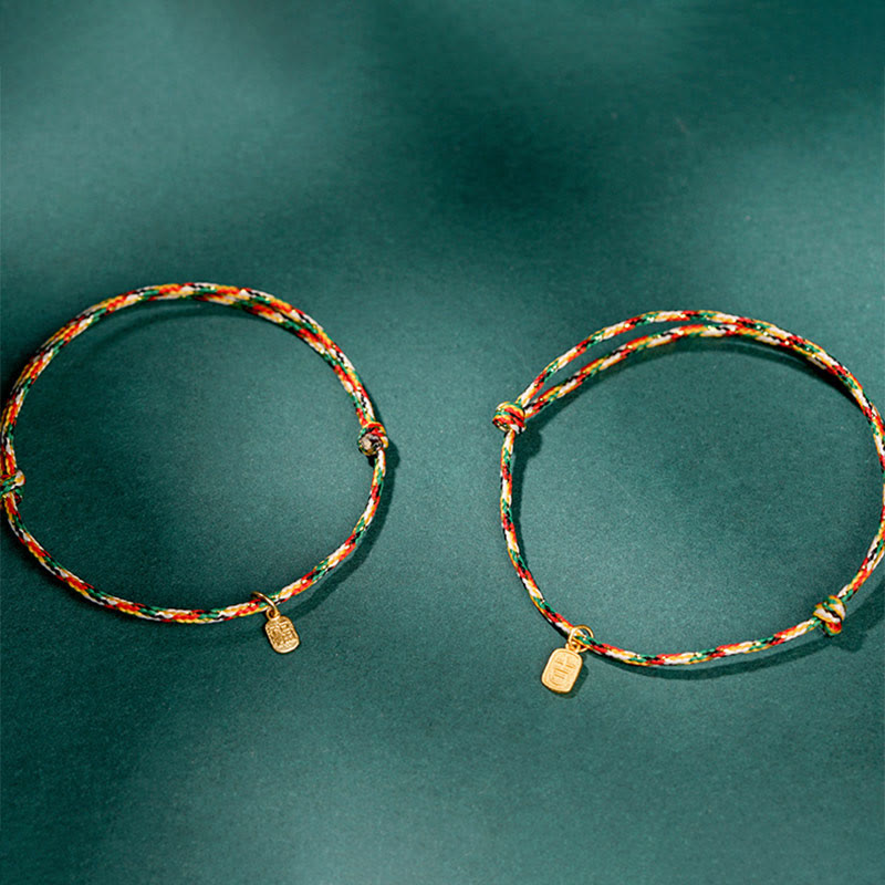 Buddha Stones Auspicious Fu Character Peace And Joy Luck Handmade Multicolored Child Adult Bracelet - image 13