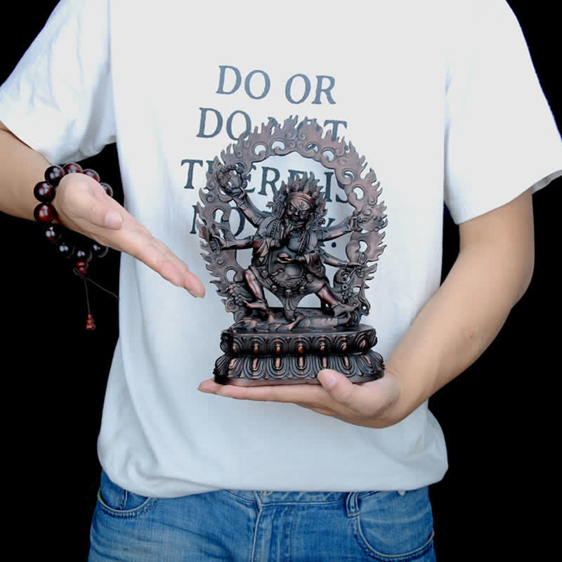Tibet Mahakala Bodhisattva Figurine Compassion Copper Statue Decoration - image 5