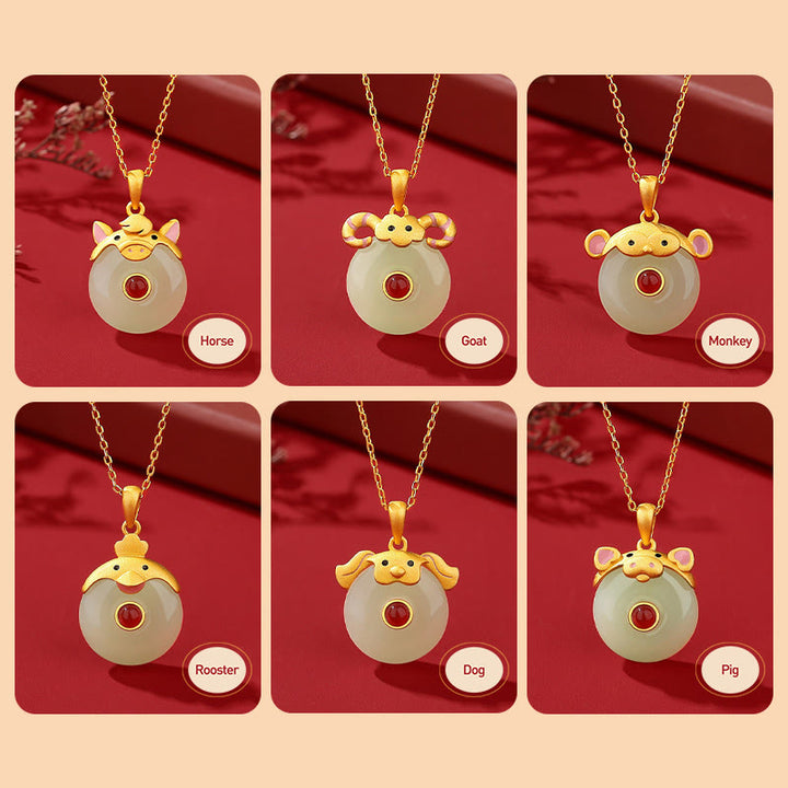 Buddha Stones 925 Sterling Silver Hetian Jade Chinese Zodiac Year of the Dragon Red Agate Luck Protection Necklace Pendant - image 23