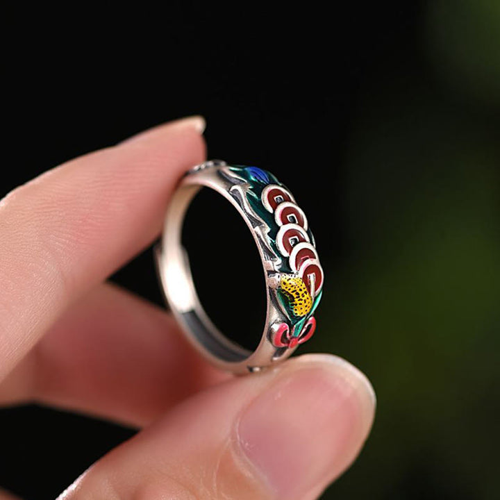 Buddha Stones Feng Shui Five Emperor Coins Wealth Ring - image 3