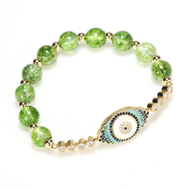 Buddha Stones "May Light and Protection Be With You" Peridot Bracelet Includes Gift Message Card - image 4