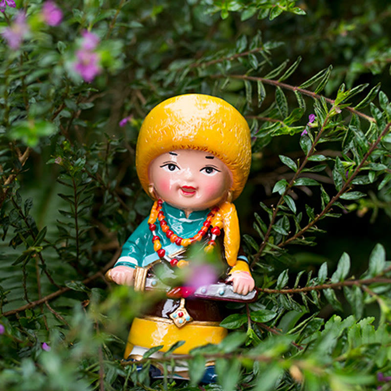 Buddha Stones Hand Painted Tibetan Figures Creative Home Office Car Decoration Ornament - image 13
