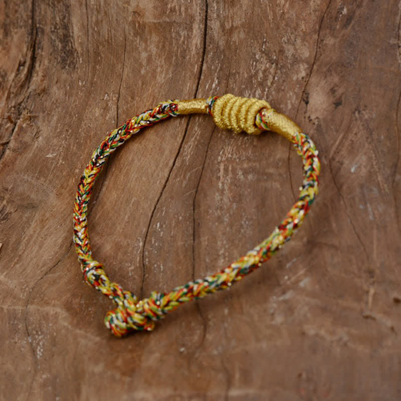 Buddha Stones Handmade Colorful King Kong Knot Protection Braid String Bracelet - image 3