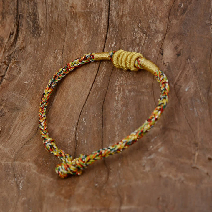 Buddha Stones Handmade Colorful King Kong Knot Protection Braid String Bracelet - image 3